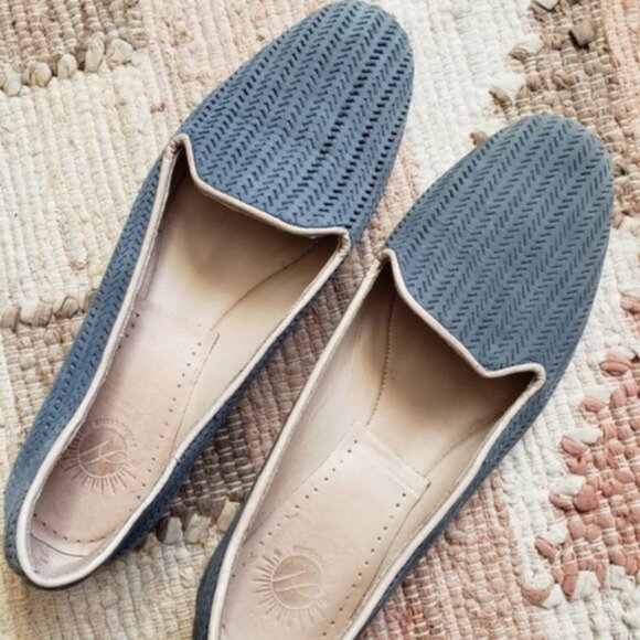 Summertime Bohemian Loafers Perforated Leather Suede size EU 37 / US 6.5 - Picture 4 of 14